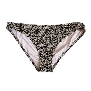 Shade and Shore Leopard Print Bikini Bottoms Large